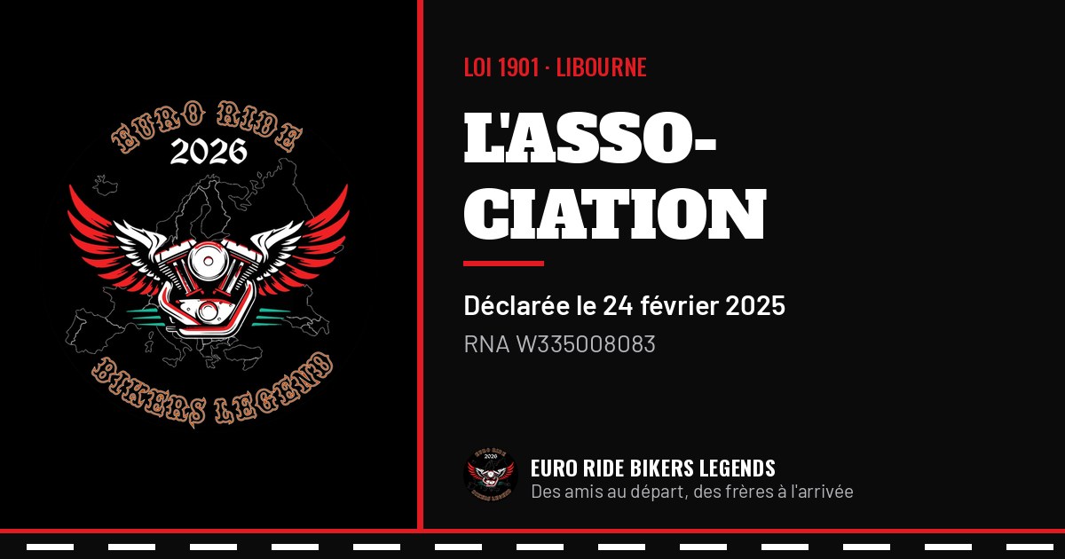 Logo Euro Ride Bikers Legends : présentation de l'association.