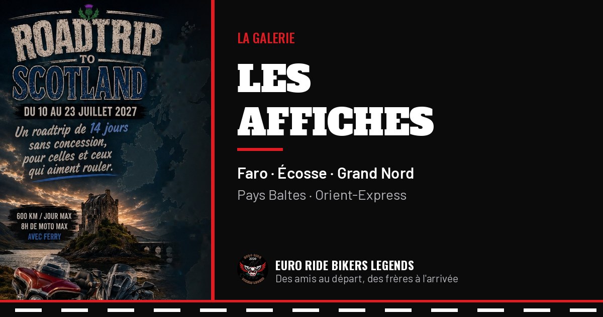 Les affiches des runs de l'association.